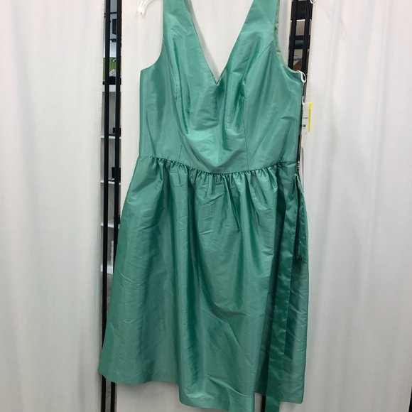 NEW AQUA TEAL TURQUOISE Short Bridesmaid Dress, Mother of the Bride, Size 14 - Picture 3 of 9